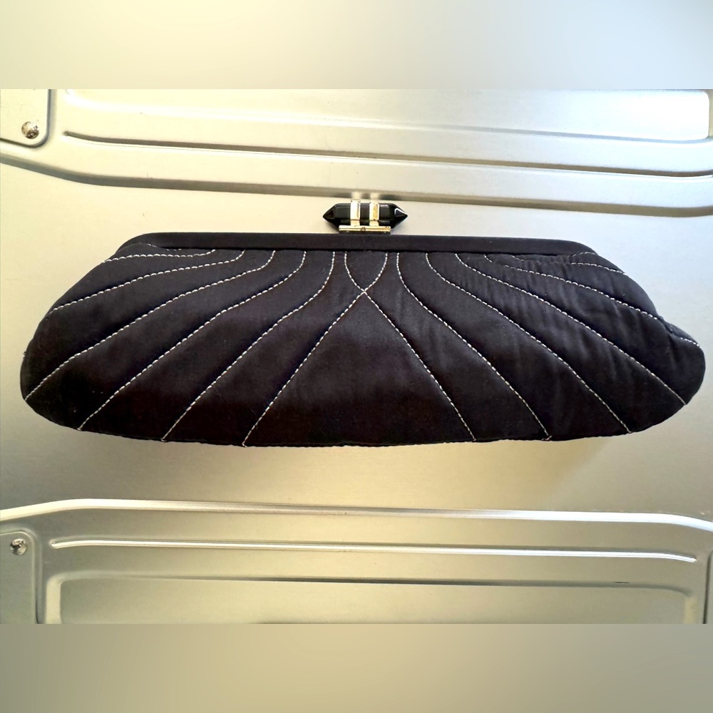 Black Silk Clutch Bag